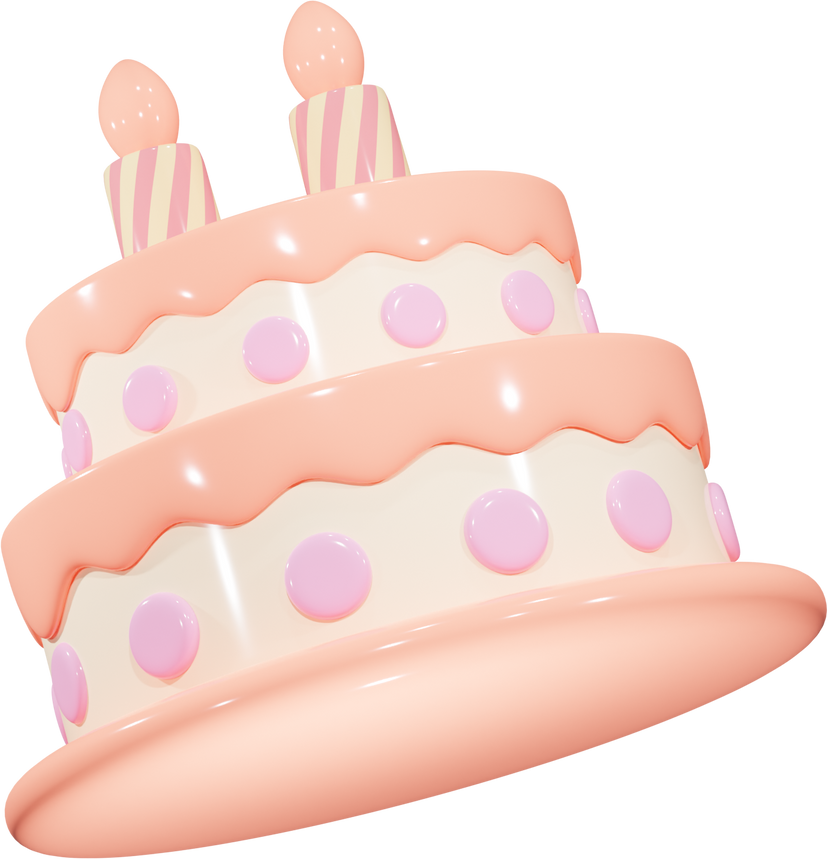 3D Cake Illustration