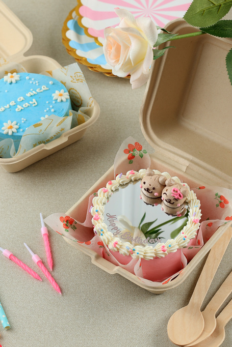 Mirror Bento Lunchbox Korean Buttercream Cake